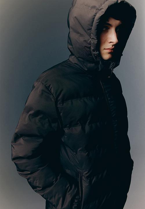 H&M - Regular fit puffer jacket - dark khaki green