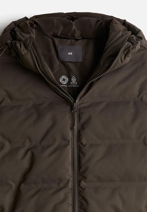 H&M - Regular fit puffer jacket - dark khaki green