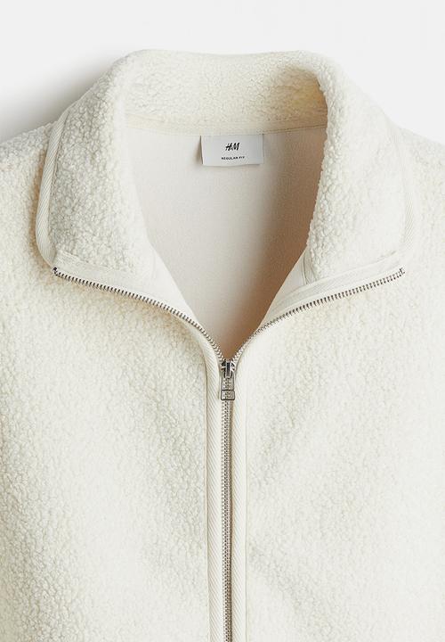 H&M - Regular fit teddy jacket - white
