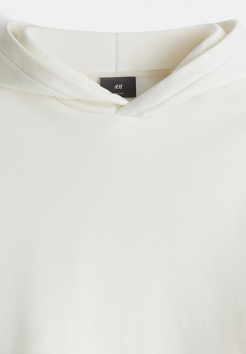 H&M - Loose fit hoodie with side stripes - cream