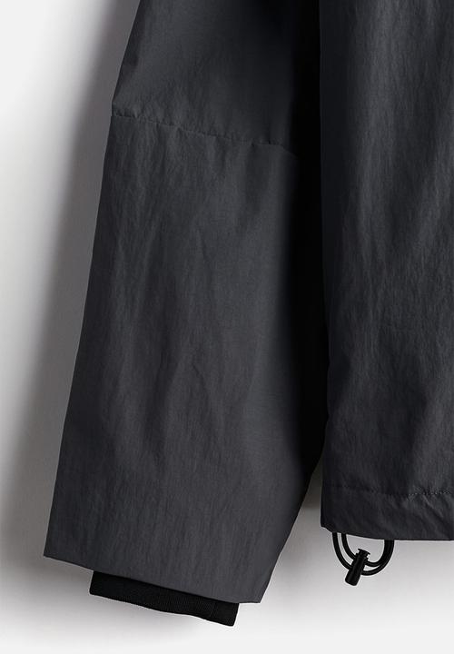 H&M - Loose fit water-repellent nylon jacket - dark grey