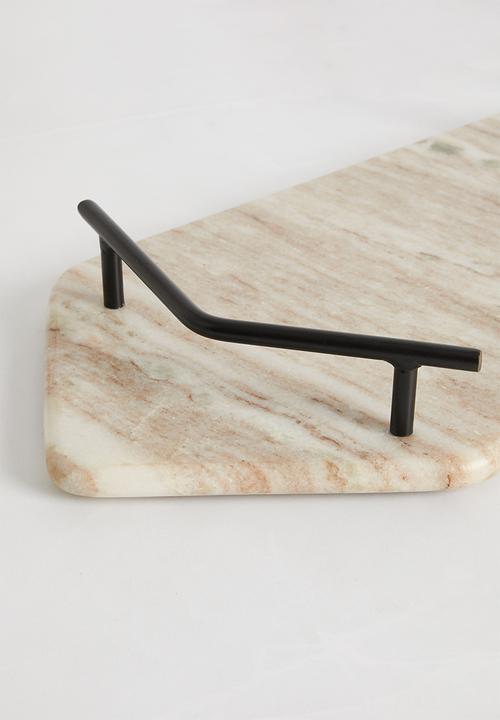 Sixth Floor - Marble Tray with metal handles