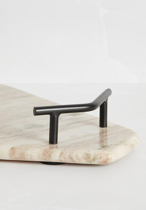 Sixth Floor - Marble Tray with metal handles