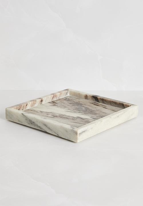 Sixth Floor - Tira marble tray - Charcoal