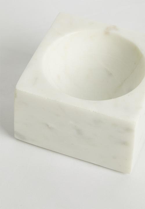 Sixth Floor - Sima marble pestle & mortar - White
