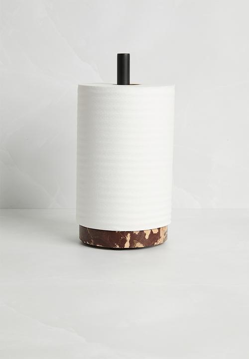 Sixth Floor - Nila marble paper towel holder - Choc