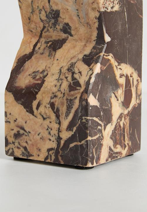 Sixth Floor - Irregular shaped Marble Candle Holder Set of 2