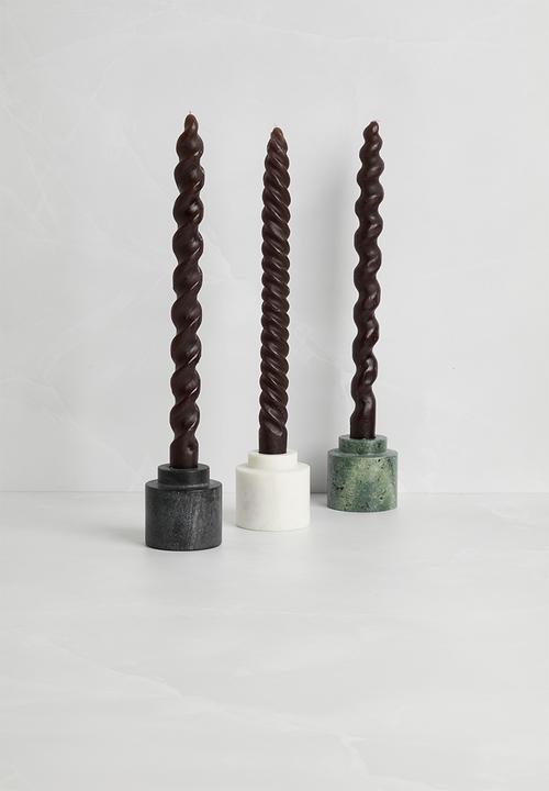 Sixth Floor - Stackable marble candle holder Set of 3