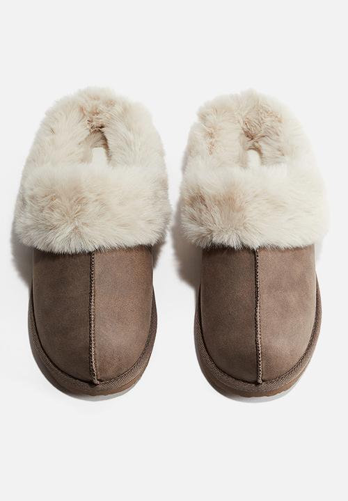 H&M - Warm-lined slippers - dark beige