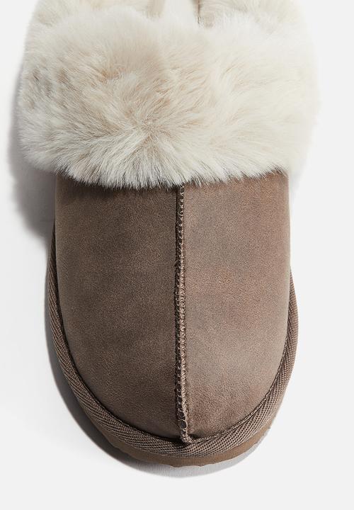 H&M - Warm-lined slippers - dark beige