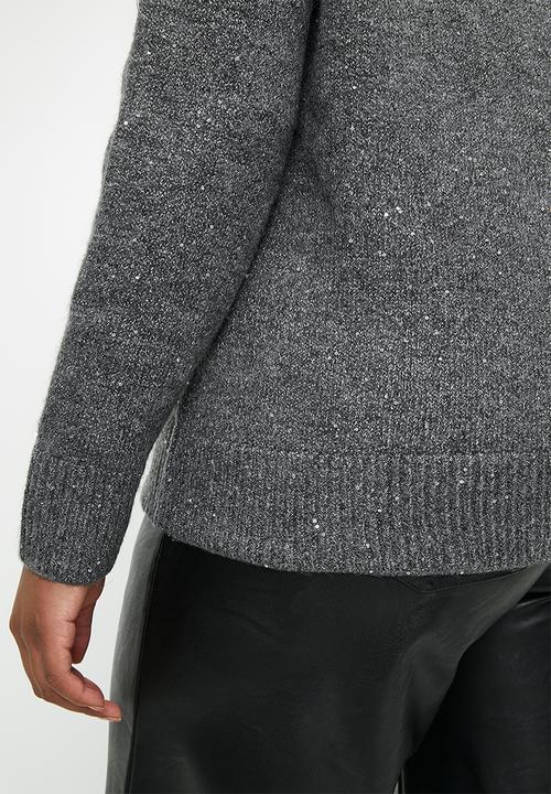 MANGO - Plus Sweater Edurne - Charcoal