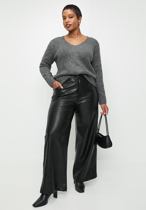 MANGO - Plus Sweater Edurne - Charcoal