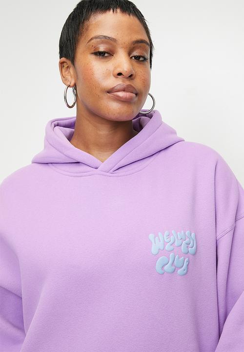Plus Plush Premium Graphic Hoodie - Cyber Grape/Wellness Club