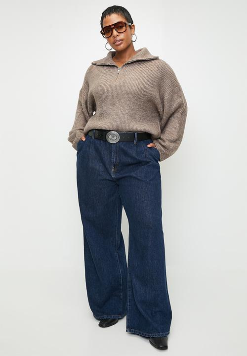 Cotton On - Plus lyocell trouser jean - blue rinse