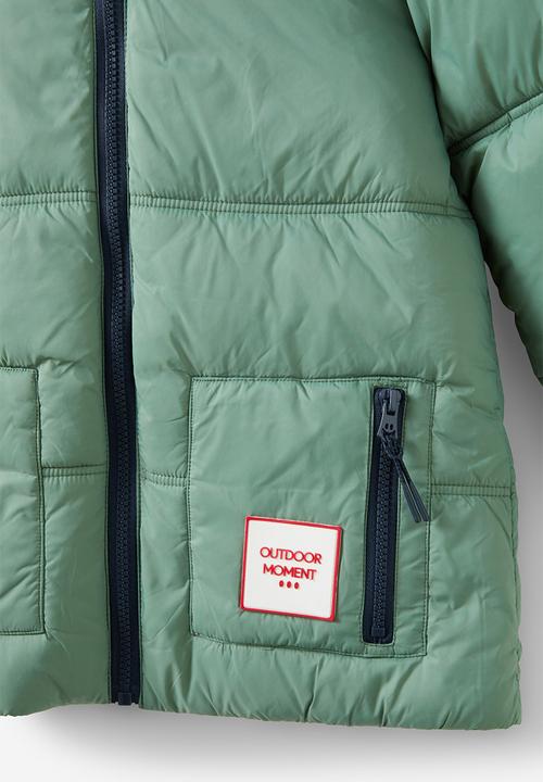 Cotton On - Tommy puffer jacket - moss green/squid ink