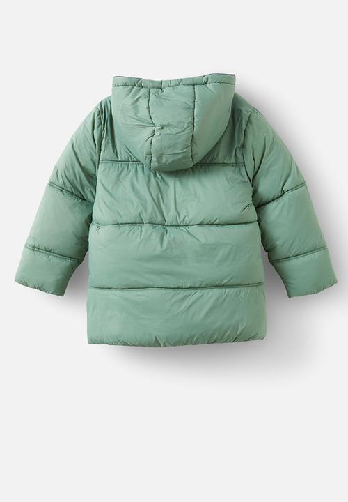 Cotton On - Tommy puffer jacket - moss green/squid ink