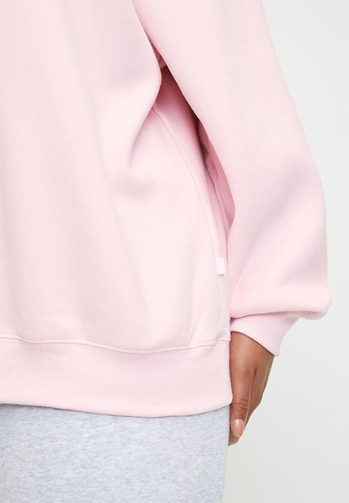 Cotton On - Plus Plush Collar Sweatshirt - Cherry Dream/Wellness Club