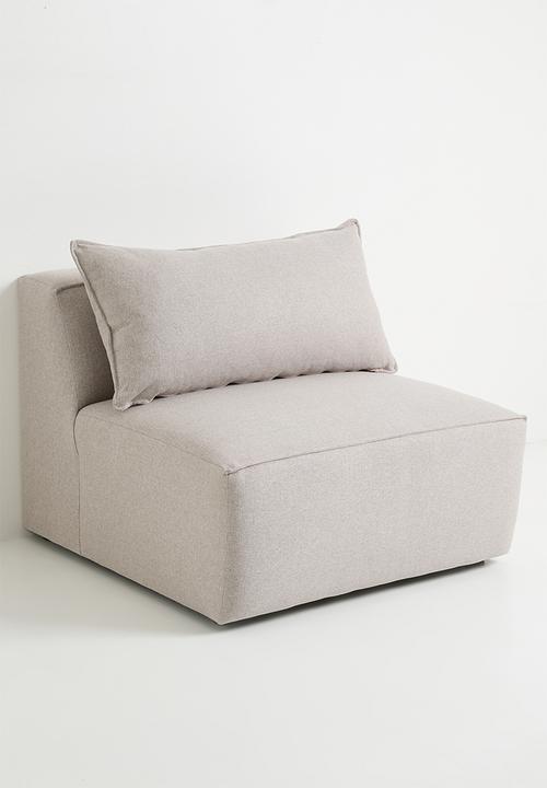 Zorora - Zola Loveseat No Arm (Slipper) With Cushion - Jordan Mushroom