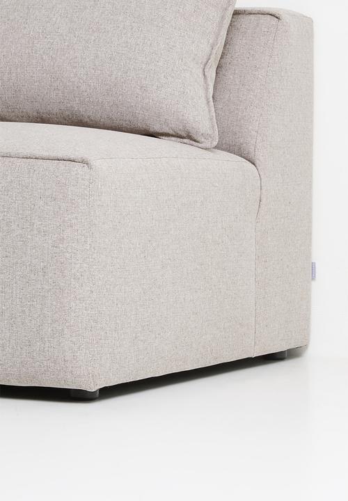 Zorora - Zola Loveseat No Arm (Slipper) With Cushion - Jordan Mushroom