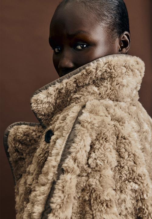 H&M - Fluffy coat - beige