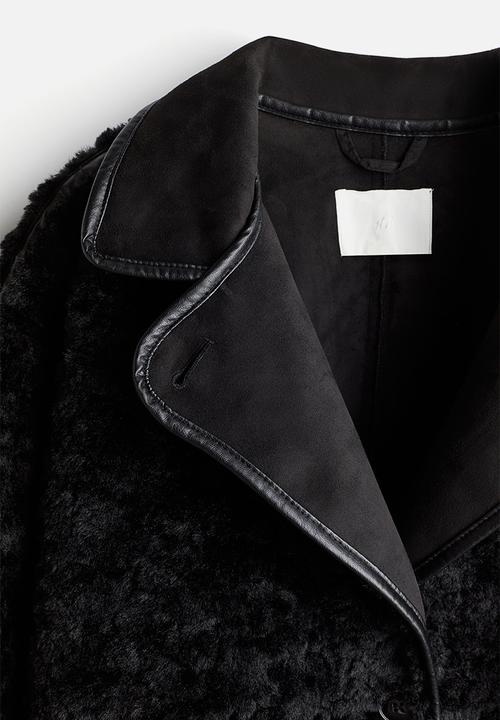 H&M - Fluffy coat - black