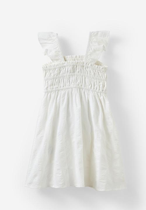 Cotton On - Frankie flutter sleeve dress - white