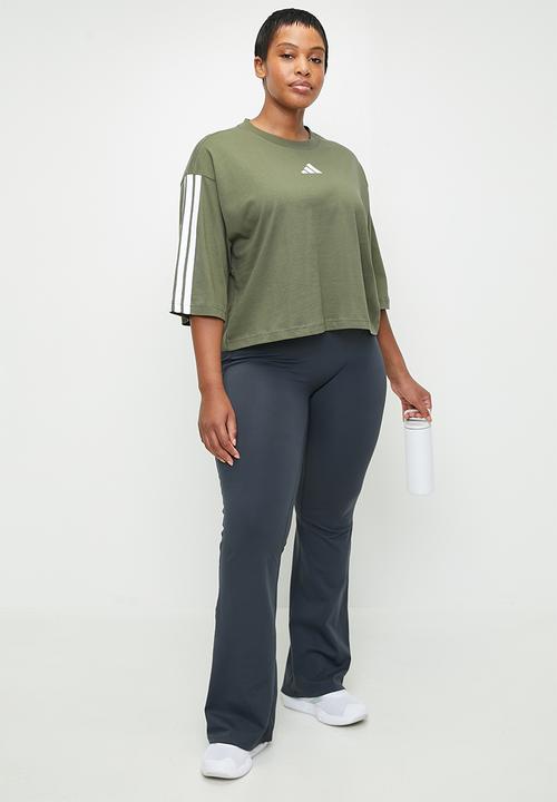 adidas Performance - Plus W 3S Sj Tlr T- olive Strata/White