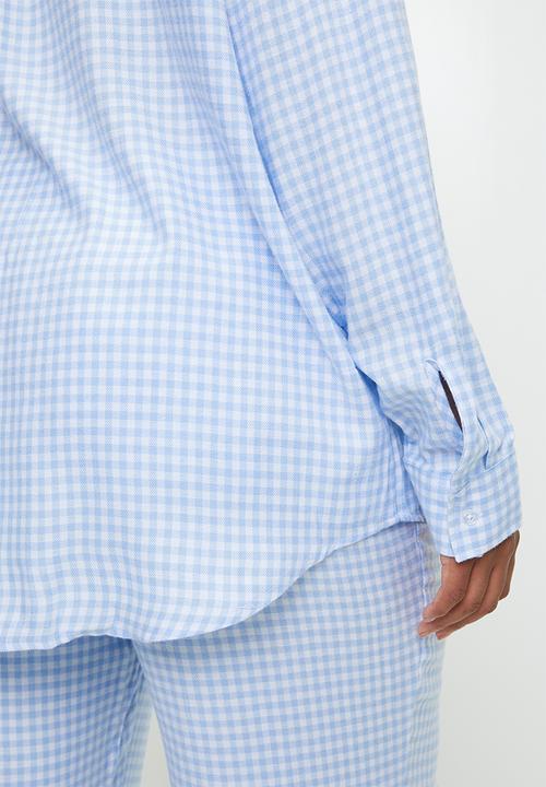 Cotton On - Plus Flannel Boyfriend Long Sleeve Shirt - Windsurfr Flossy Gingham