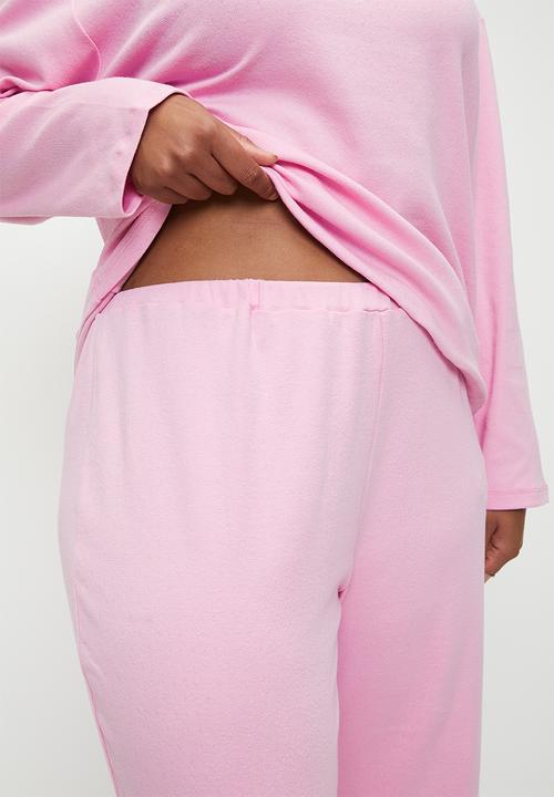 Cotton On - Plus Pointelle Long Sleeve Sleep Set - Pink Dusk