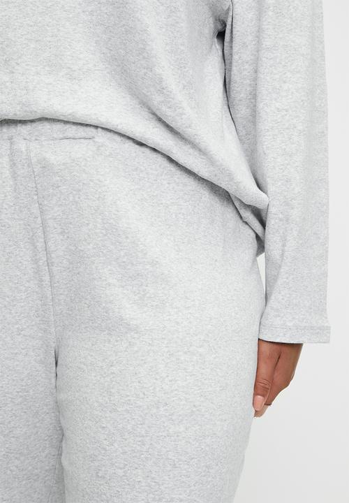 Cotton On - Plus Pointelle Long Sleeve Sleep Set - Grey Marle