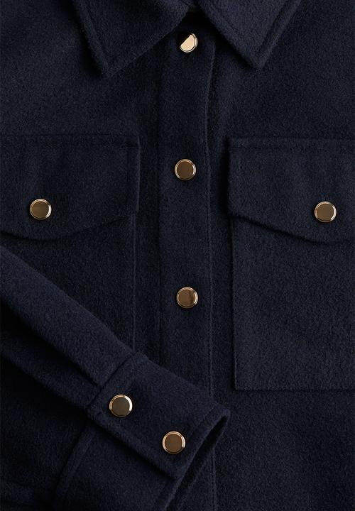 H&M - Oversized shacket - navy blue