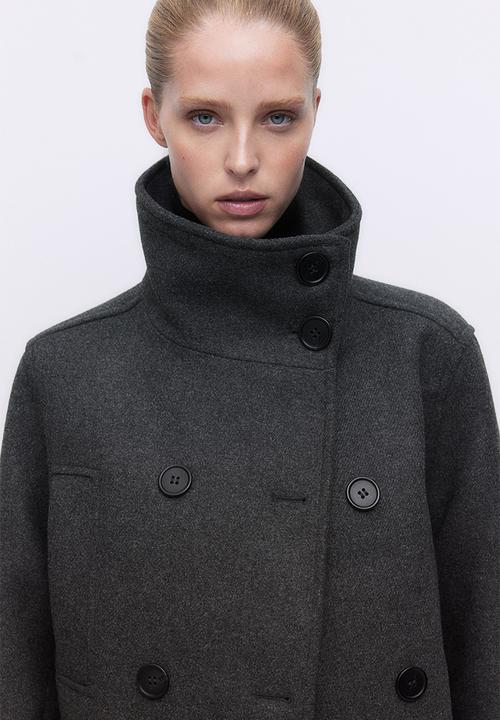 H&M - High-collar jacket - dark grey