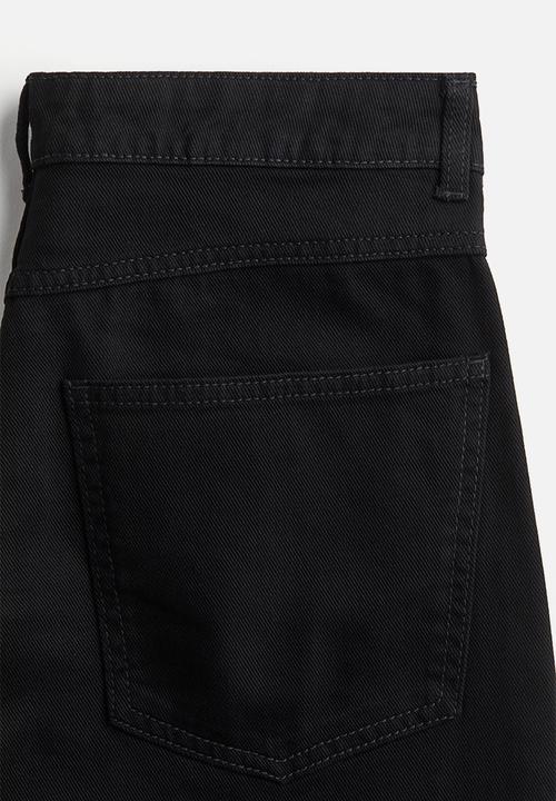 H&M - Barrel-leg twill trousers - black