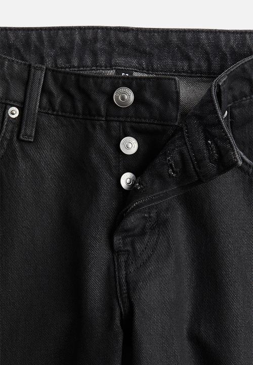 H&M - Straight low jeans - black coated