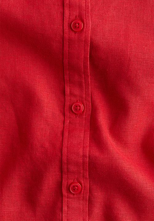 H&M - Linen-blend blouse - red