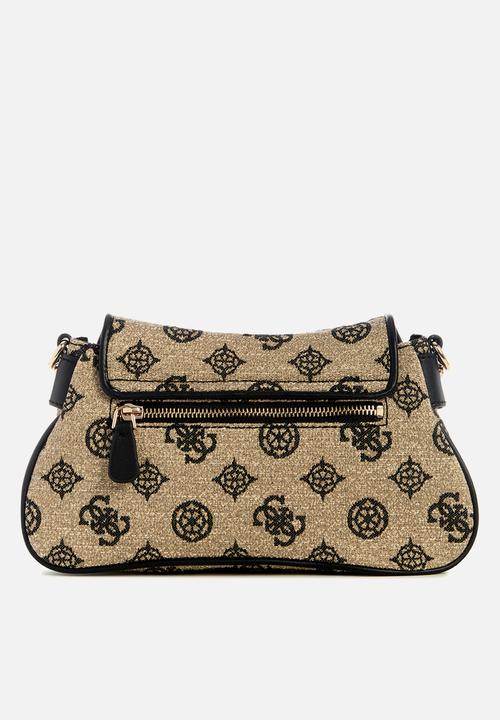 GUESS - Beyza flap  shoulder bag - black logo