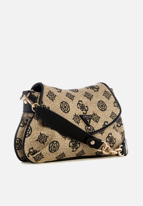 GUESS - Beyza flap  shoulder bag - black logo
