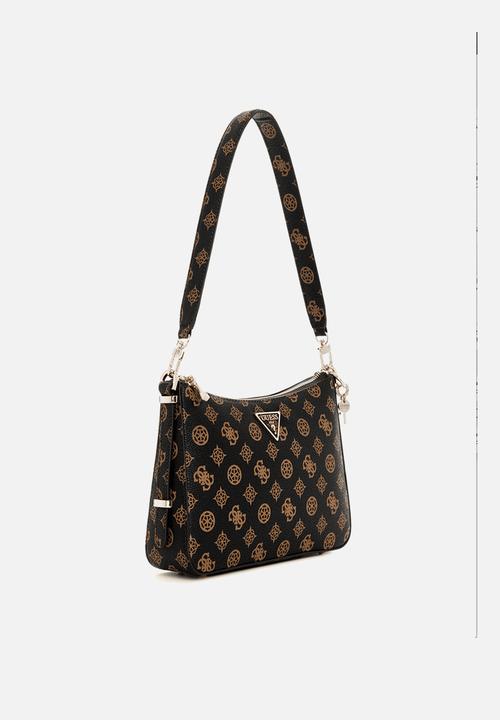 GUESS - Daryna top zip shoulder bag - mocha logo