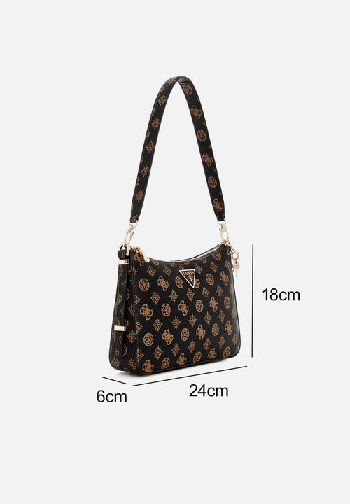 GUESS - Daryna top zip shoulder bag - mocha logo
