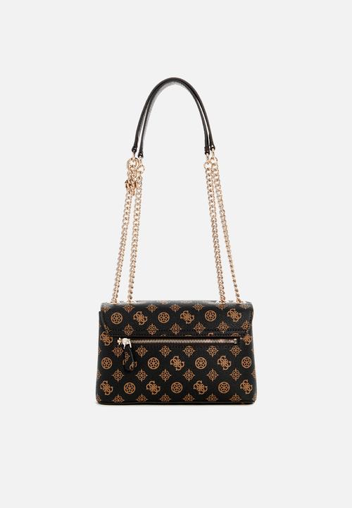 GUESS - Daryna convertible flap cross-body bag - mocha logo