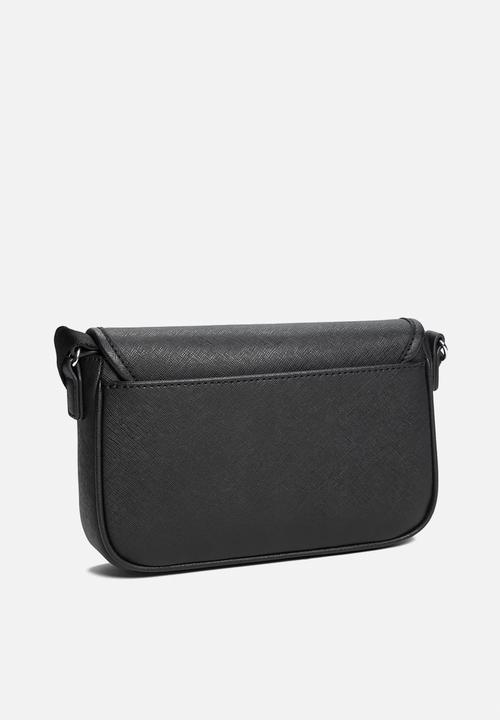 GUESS - Haddington mini flap crossbody bag - black