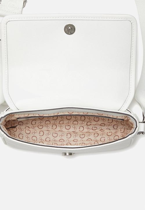 GUESS - Haddington mini crossbody flap - white