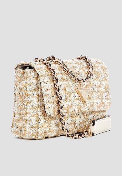 GUESS - Giully mini 2 comp cnvrtbl flp cross-body bag - gold