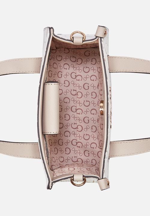GUESS - Kyley mini tote bag - beige multi