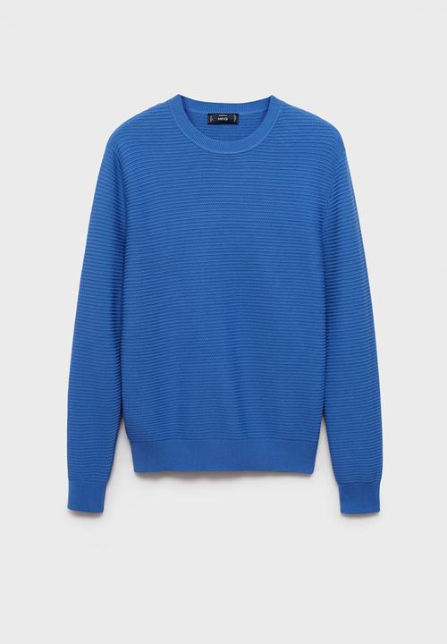 MANGO - Sweater salas - whitish-blue