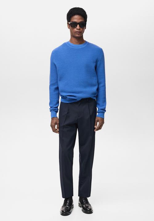MANGO - Sweater salas - whitish-blue