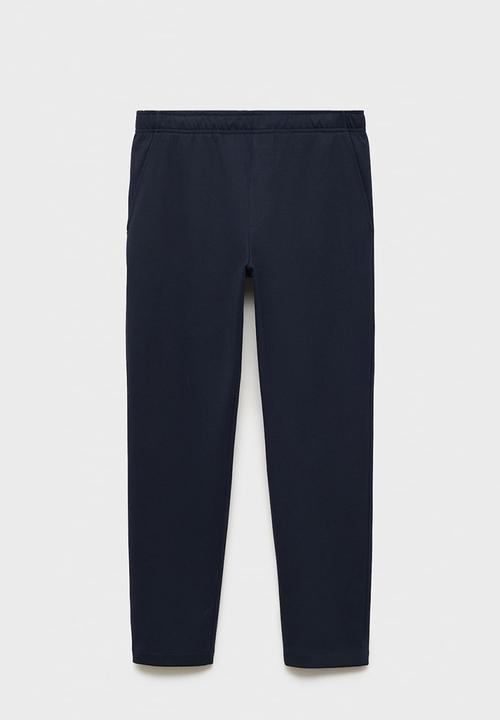 MANGO - Trousers nolepant - navy blue