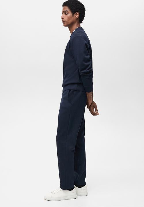 MANGO - Trousers nolepant - navy blue