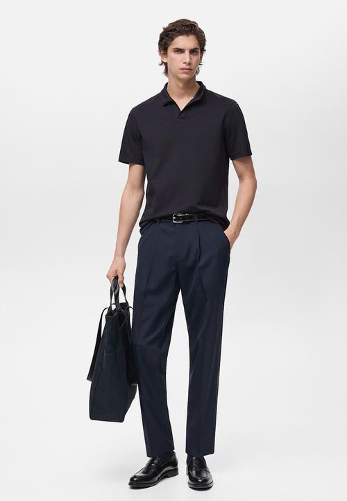 MANGO - Poloshirt taga - navy blue