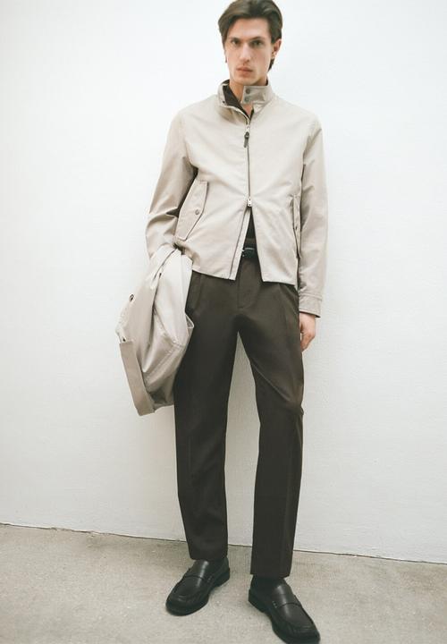 MANGO - Trousers tropical - dark brown